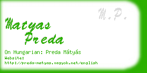 matyas preda business card